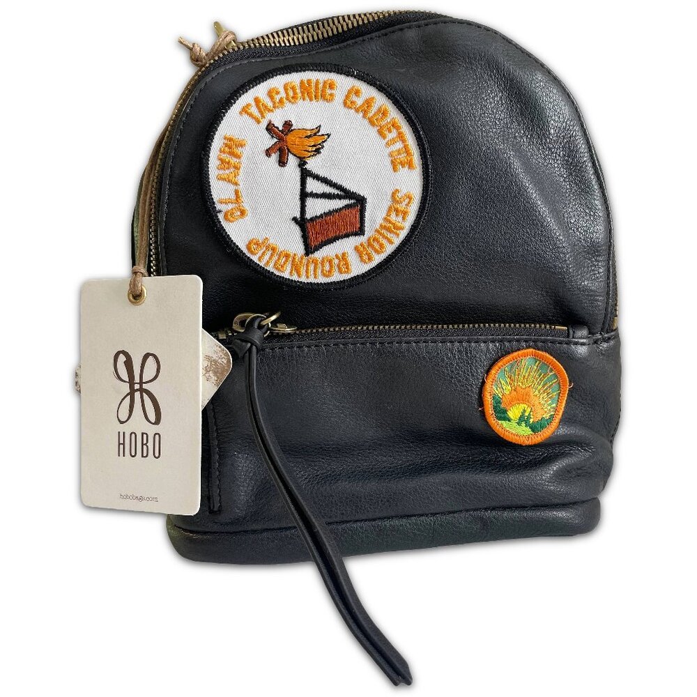 HOBO “Revel” Black Leather Mini Convertible Backpack / Crossbody – NWT